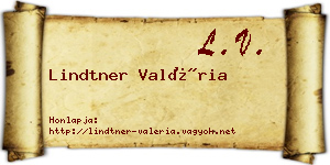 Lindtner Valéria névjegykártya